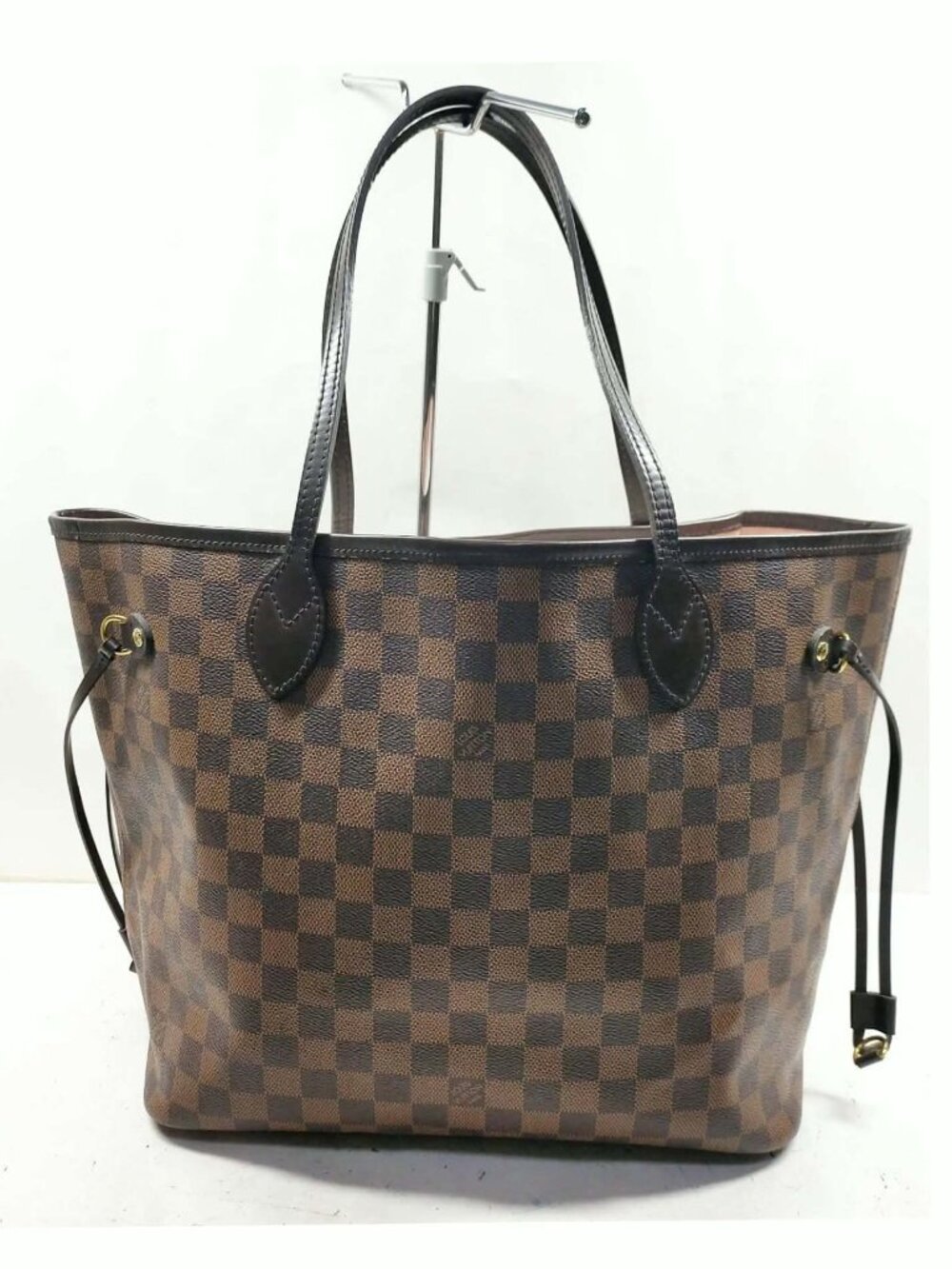 Authentic Louis Vuitton Neverfull MM Damier Ebene Tote Brown LV Shoulder Bag - Picture 2 of 16